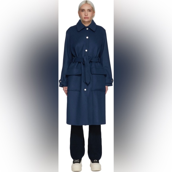 A.P.C. Angelita Long Wool Coat - New - Picture 9 of 13